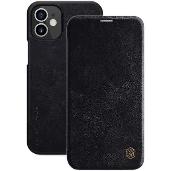 Nillkin Qin Series Leather Card Cover for Apple iPhone 12 Mini  - Black