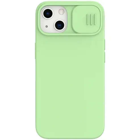 For iPhone 13 NILLKIN CamShield MagSafe Magnetic Liquid Silicone - Green