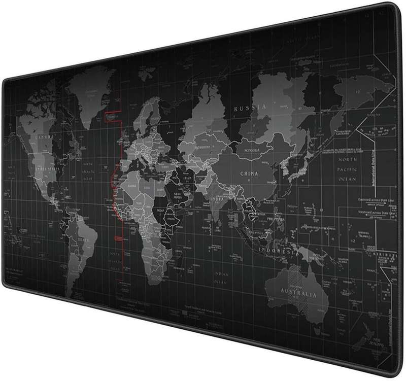 World Map Anti-Slip Extended Mouse Pad