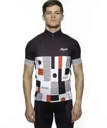 Ftech Unisex Urban Hydrofit Jersey - Black red 2XS