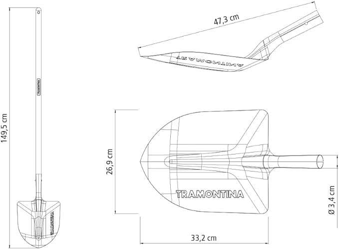 Tramontina - American Round Mouth Shovel With 120Cm Wooden Handle