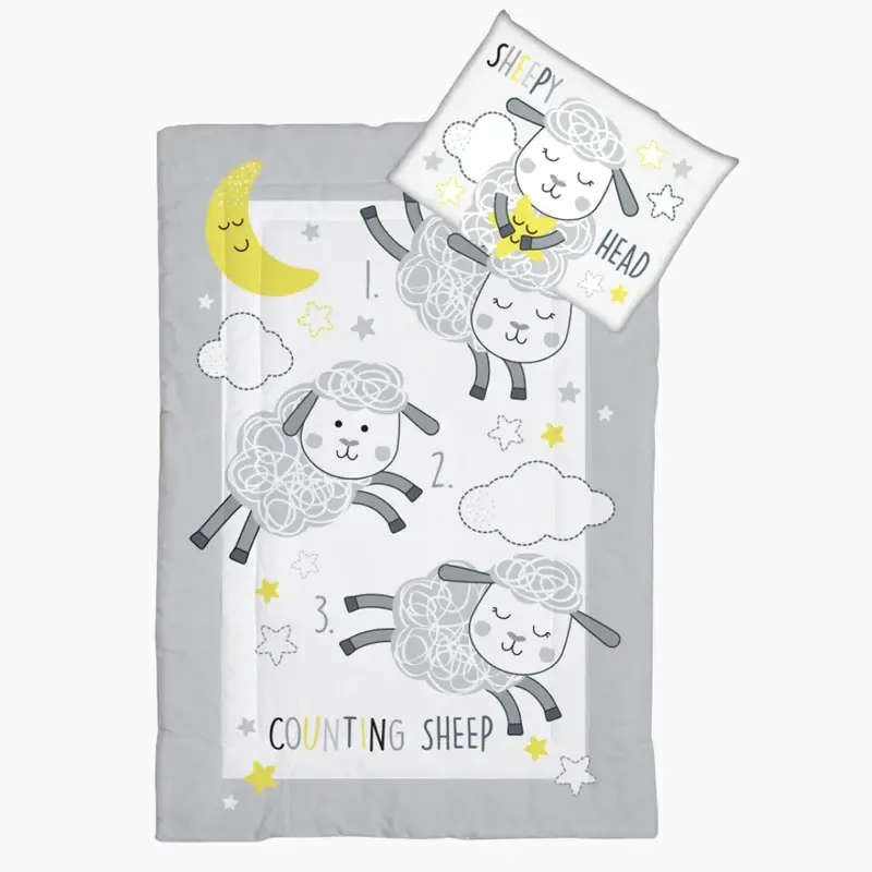 CAMP COT COMFORTER SET - SHEEP