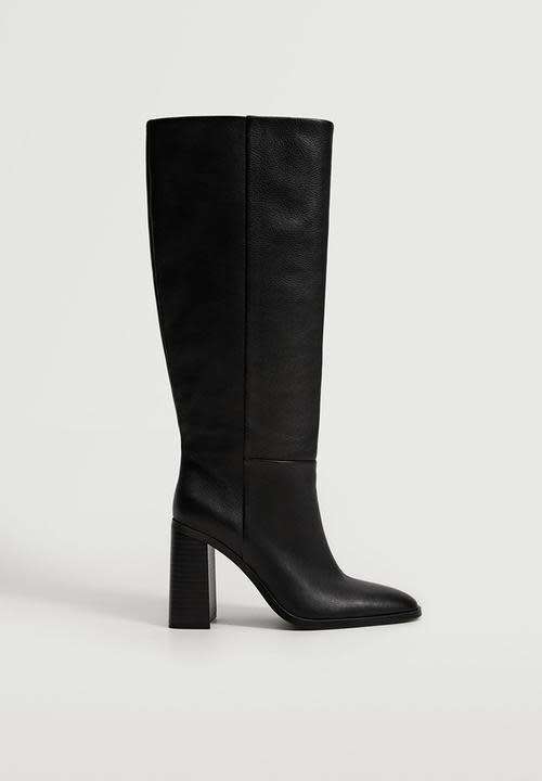 Mango Mer leather high heel boot - uk 7