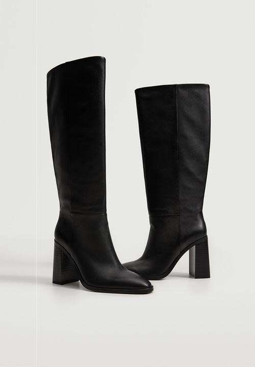 Mango Mer leather high heel boot - uk 7