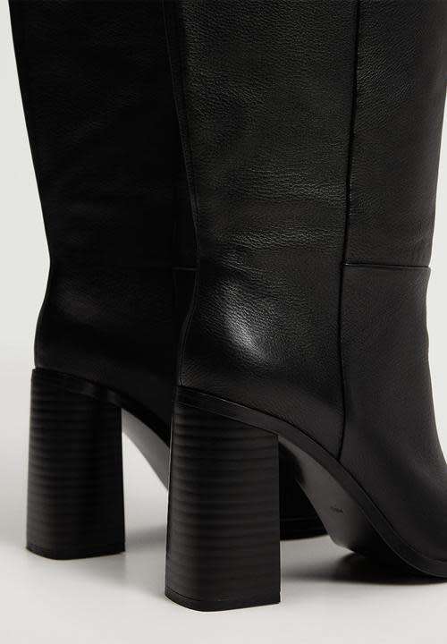 Mango Mer leather high heel boot - uk 7