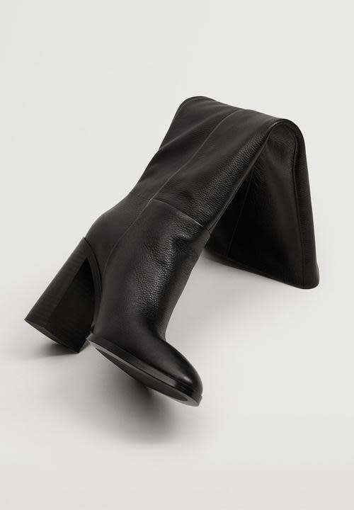 Mango Mer leather high heel boot - uk 7