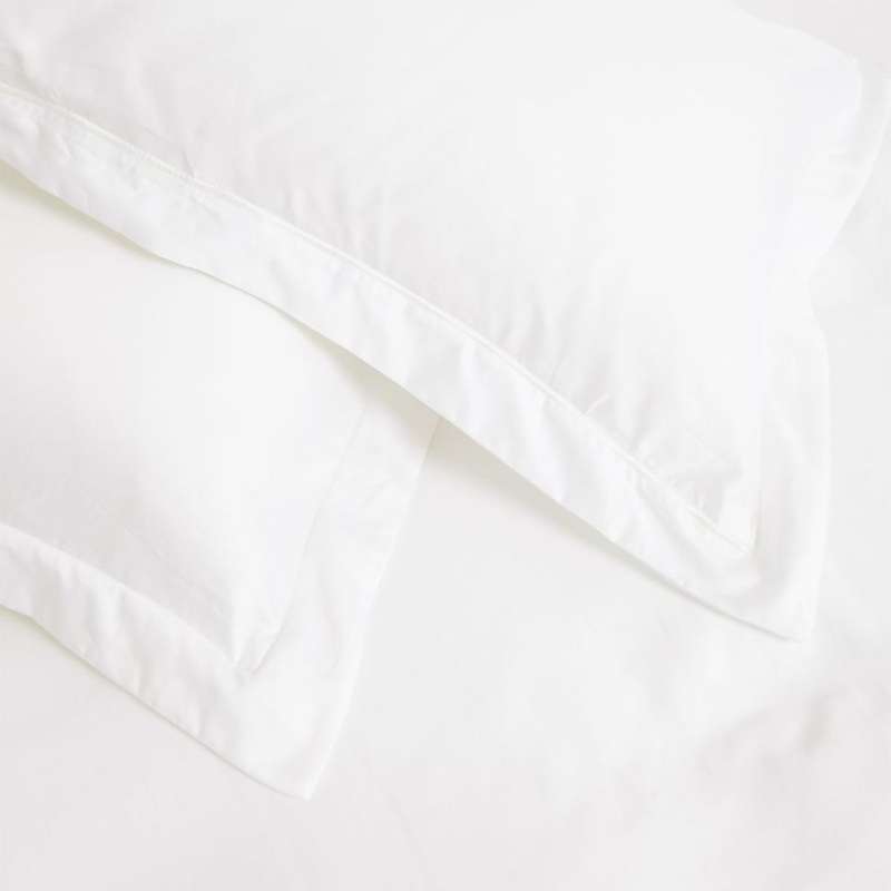 George & Mason - T400 Oxford Stitch Duvet Cover - White - Double