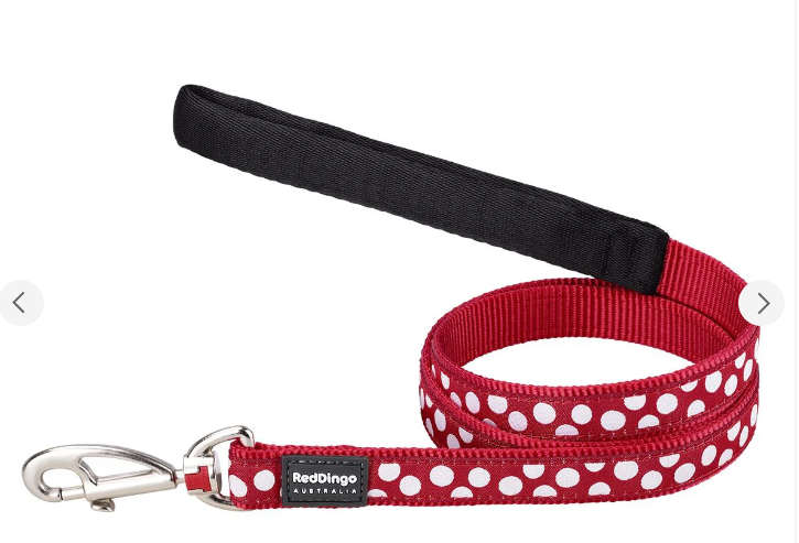 Red Dingo Design Lead- White Spots on Red - Red - L