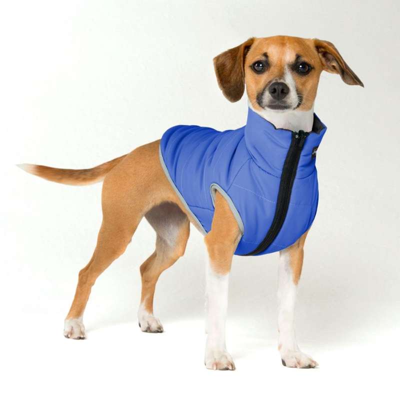 Rogz Dog Jacket, PufferSkin, 20cm - Blue/Black
