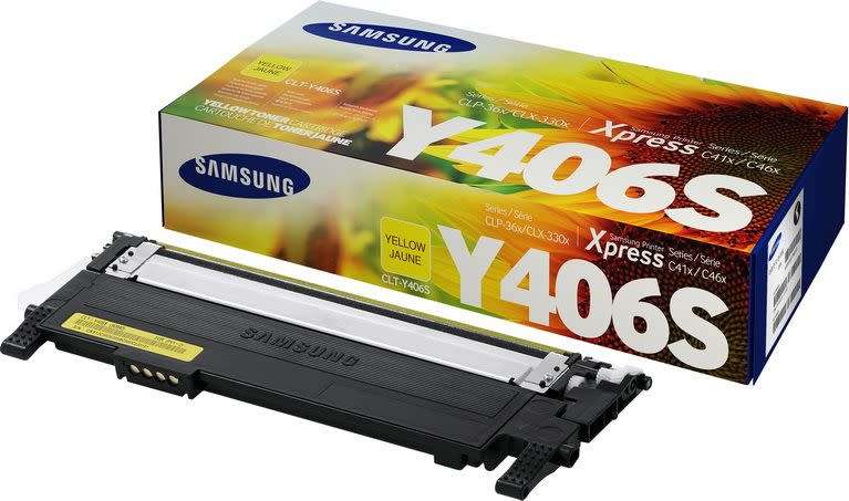 Samsung CLT-Y406S Yellow Laser Toner Cartridge