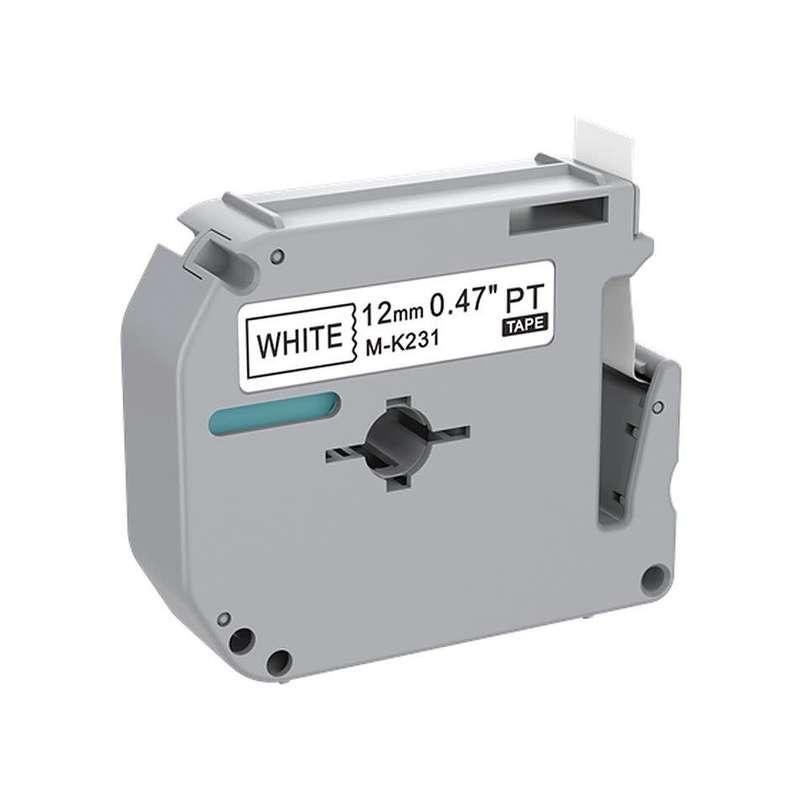 PUTY Compatible Brother TT2-MK231 Black on White 12mm Label Tape