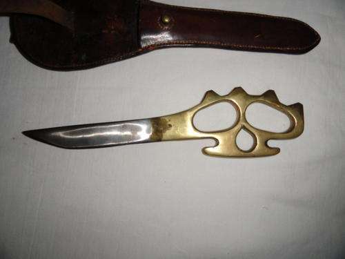 Very Rare! Original Deaths Head knuckle duster commando Knife