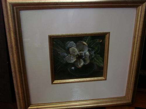 Otto Klar "magnolia in vase" 12 X 11 cm original pastel
