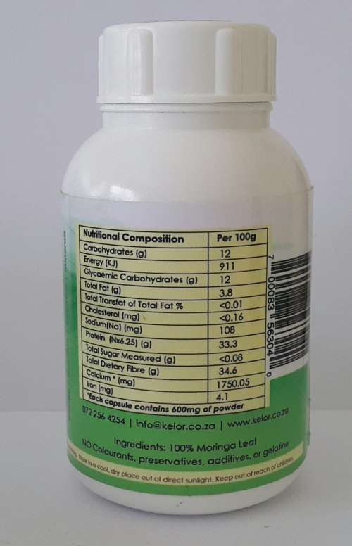 Moringa Capsules (1000- Bulk)