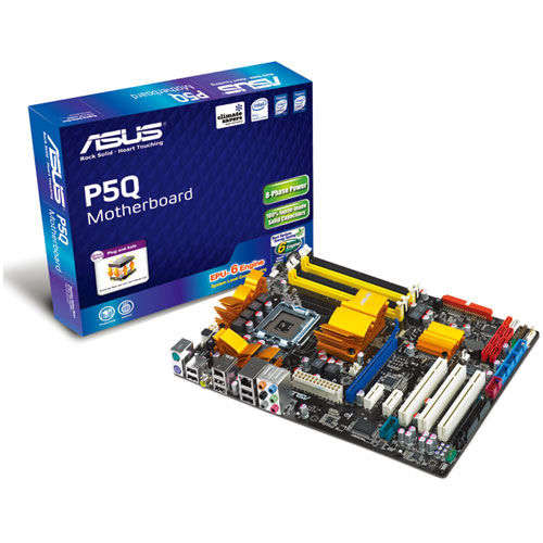 Asus Board+Intel Core 2 Quad CPU+ 2 gig ram + backplate