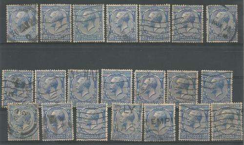 Great Britain - King George - selection of used stamps