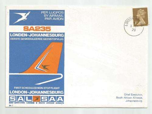 RSA SAA cover no 1 - London - Johannesburg