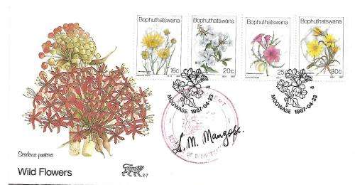 Bophuthatswana FDC 2.7- variety -signed President Mangope -scarce!