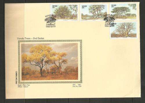 Venda FDC 3/83 - Silk Cover - Venda Trees - 2nd Series - with Nzhelele cancellation