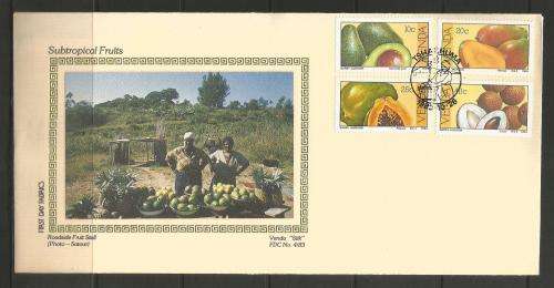 Venda FDC - Subtropical Fruits: Roadside Fruit Stall - 26 Oct 1983 - silk cover