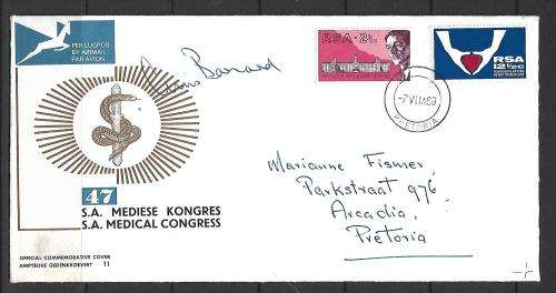 RSA FDC 11 S.A.Medical Congress - variety - signed by prof. Chris Barnard - very scarce!