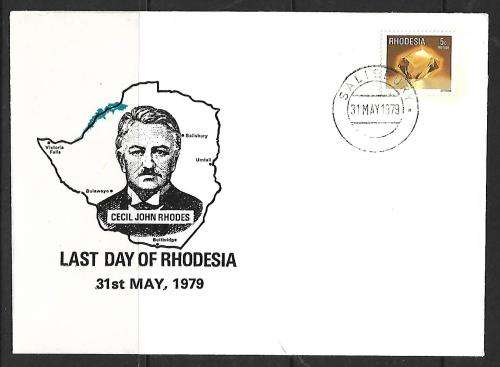 Rhodesia - Official last day off Rhodesia on 31 May 1979