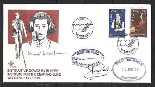 FDC No 3.30-Institute of deaf and blind-Variety-Signed by designer of stamps and officials! Scarce!