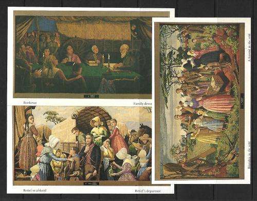 Set of 15 Postcards including 1 oversized - perfect condition - Voortrekker scenes