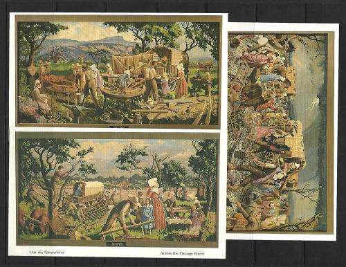 Set of 15 Postcards including 1 oversized - perfect condition - Voortrekker scenes