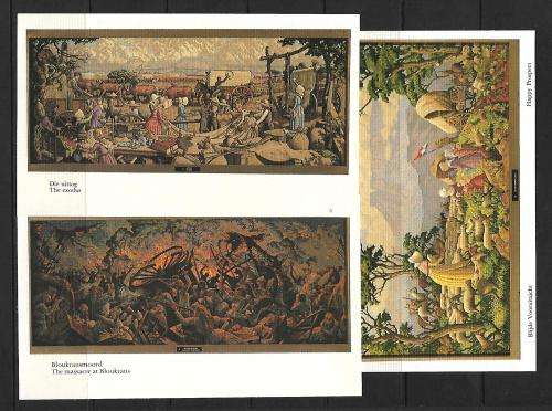 Set of 15 Postcards including 1 oversized - perfect condition - Voortrekker scenes