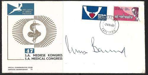 RSA FDC 11 - Dr Chris Barnard - Variety - Signed cover