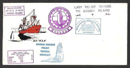 RSA FDC - Gough Island ( Antarctic ) - M.V.R.S.A. - Last relief voyage
