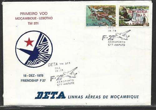 Mozambique - First flight Mozambique to Lesotho 1978