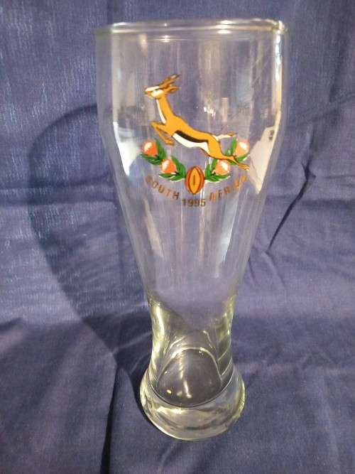 Rugby worl cup South Africa 1995 beer glass - excellent condition.