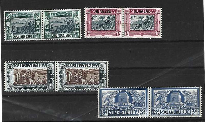 SWA. SACC 132 and 135 - Voortrekker Memorial Fund - Mint hinged - good condition