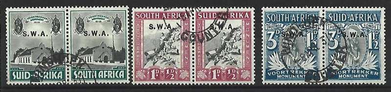 SWA. SACC 119,120 and 122 - Voortrekker Memorial Fund - Used - good condition