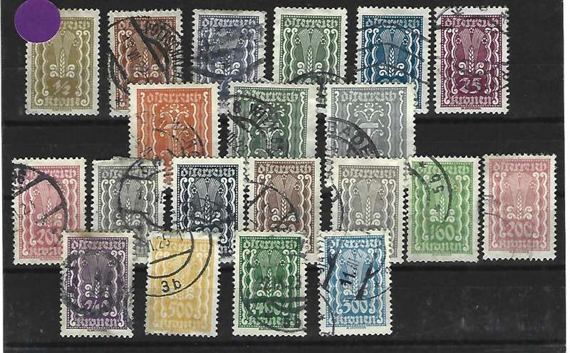 Austria- set of used stamps
