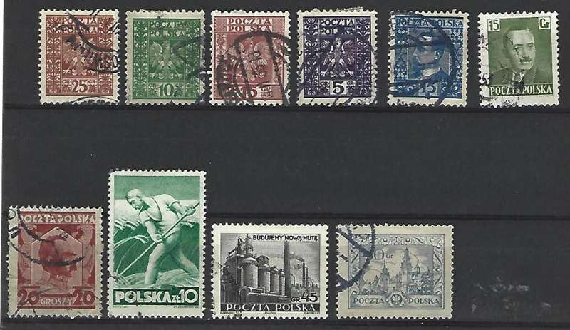 Poland- set of used stamps