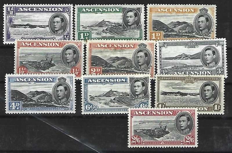 Ascension- short set of mint hinged stamps