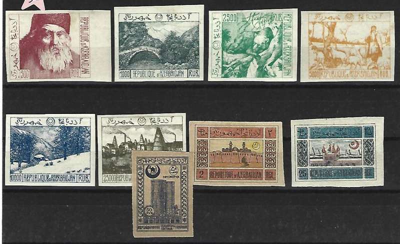 Azerbaidjan- set of mint hinged stamps