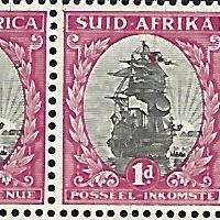 Union of SA - SACC 56 - Definitive issue -Variety -Red spot on mast and Doctor blade - Mint