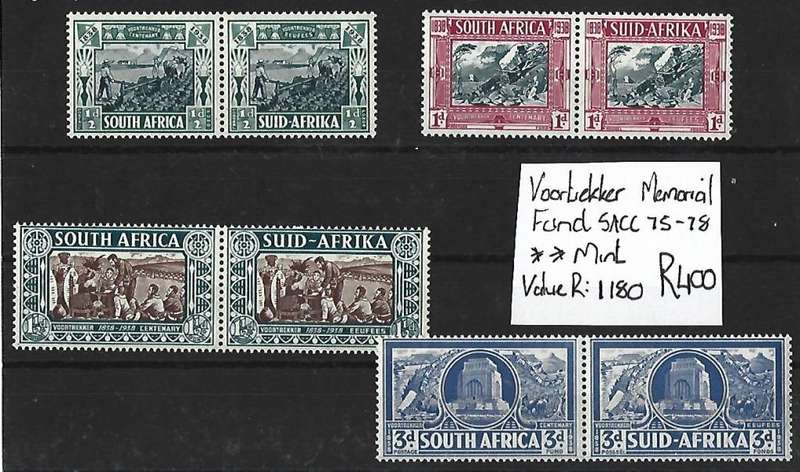 RSA - Union - SACC 75-78 - Voortrekker Memorial Fund - **mint
