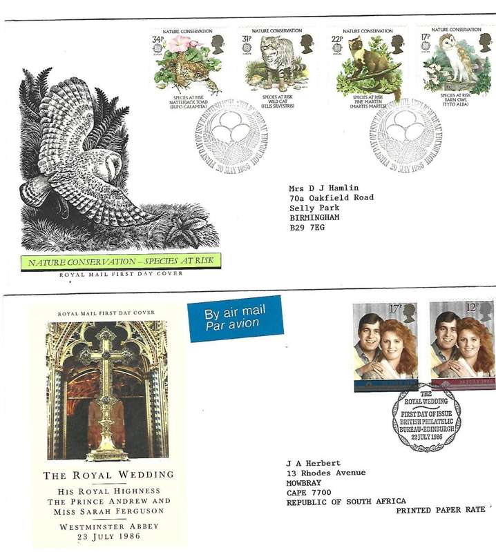 Great Britain - Set of 2 used FDC`s