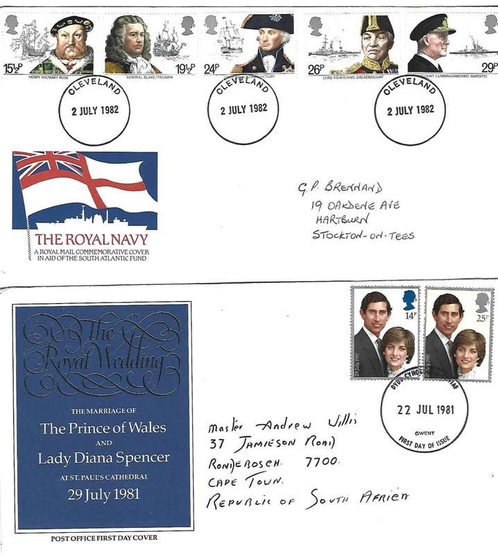 Great Britain - Set of 2 used FDC`s
