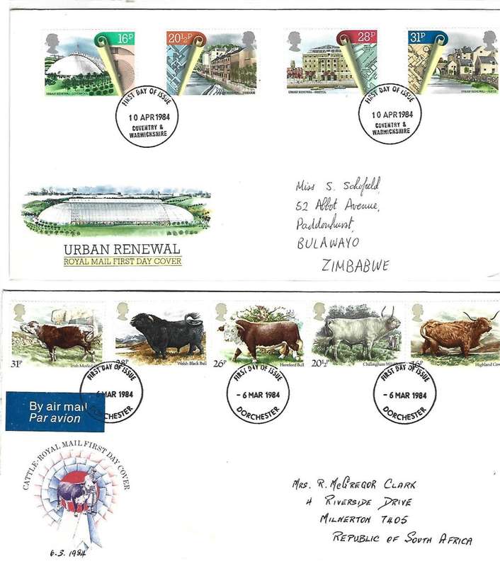 Great Britain - Set of 2 used FDC`s