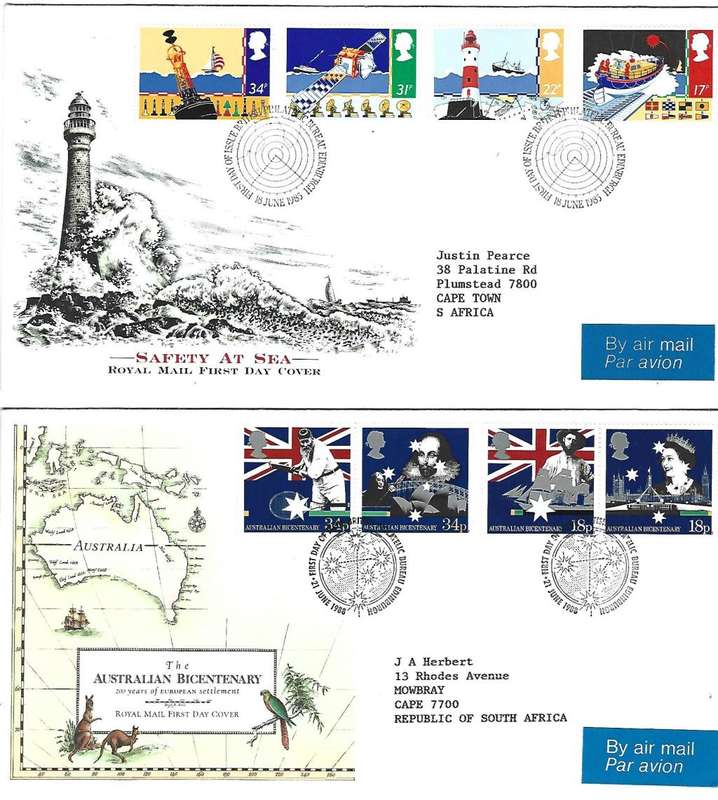 Great Britain - Set of 2 used FDC`s