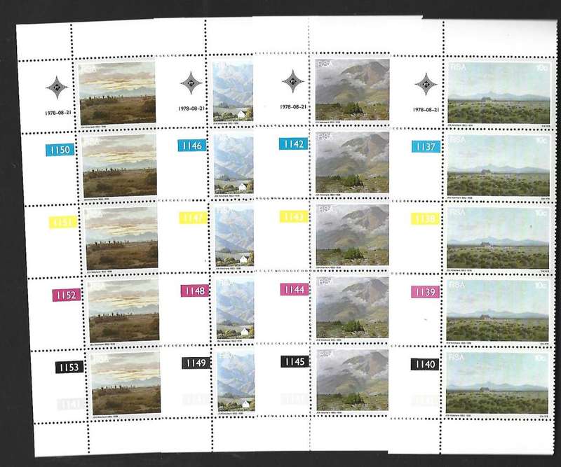 RSA - Control Blocks - SACC 448 - 451 - Volschenk Paintings - **mint