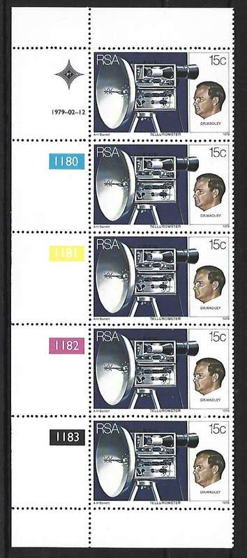 RSA - Control Blocks - SACC 459 - Invention of the Tellurometer - **mint
