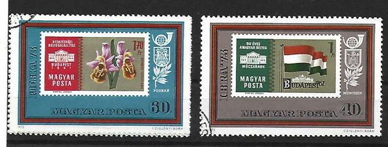 Hungary - (Polska) - Set of 2 cancelled stamps