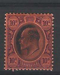 Transvaal - King George VII - Mint hinged - 10s Value